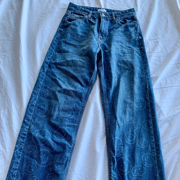 SOLD ❌ New Baggy jeans smiley printed faces size 27 - Picture 12 of 14